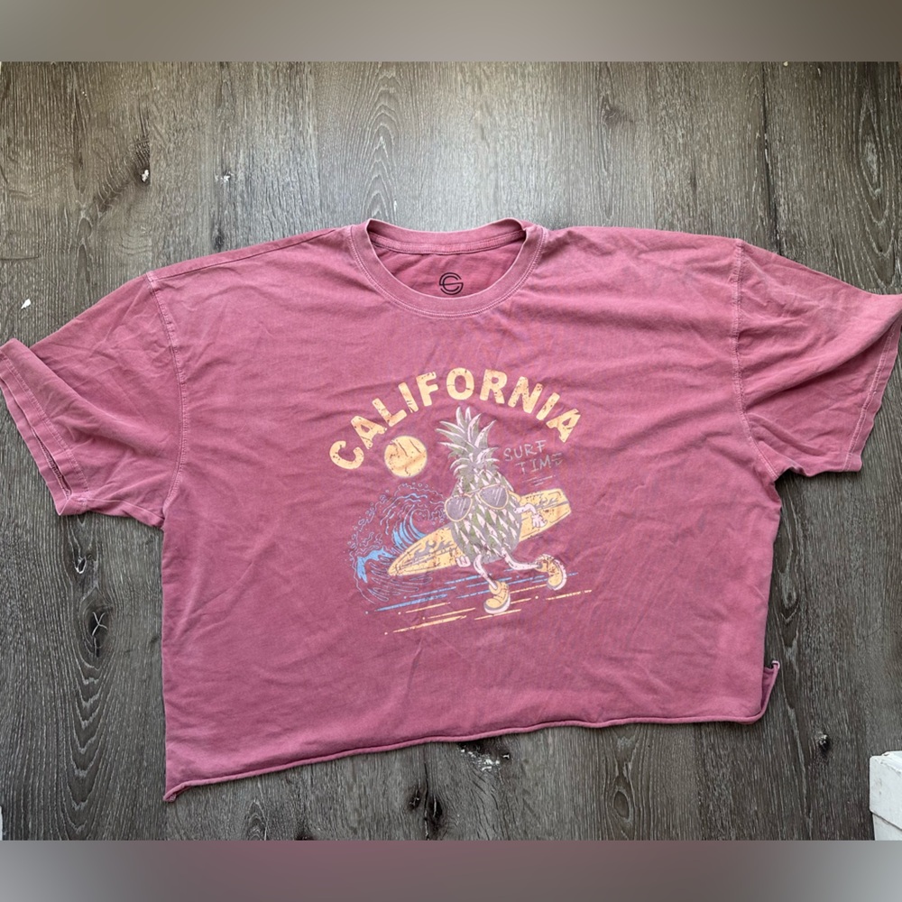 Social Culture California Surf Graphic Tee Women’s 3X Boxy Cotton Shirt